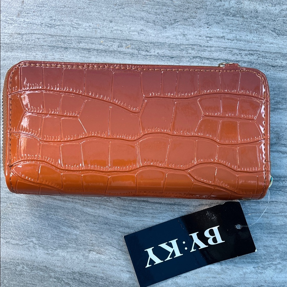 Glossy Brown Crossbody Bag